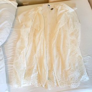 NWT J crew eyelet lace kimono coverup